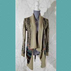 Staring at Stars Geometric Open Front Cardigan